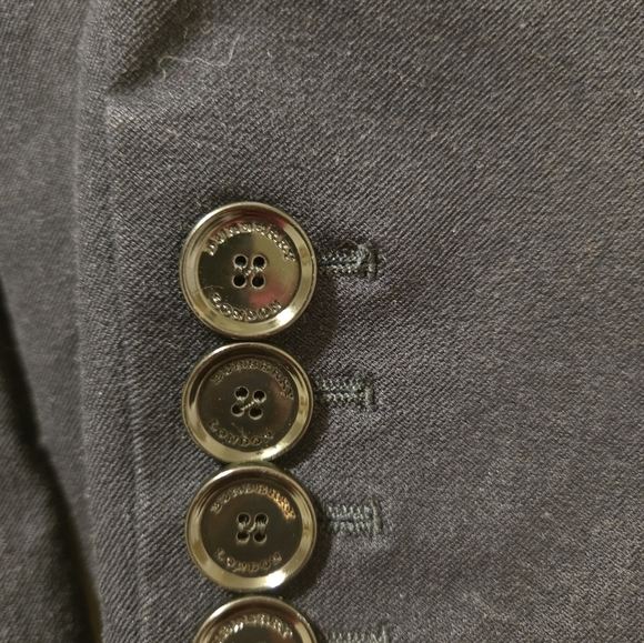 Burberry Black One Button Blazer Jacket Size 8 - Picture 6 of 6